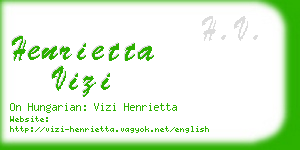 henrietta vizi business card